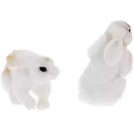 Скульптуры из ангидрита "Парочка зайчиков"